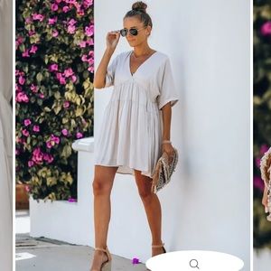 Bran new babydoll dress in color color: “ shell “